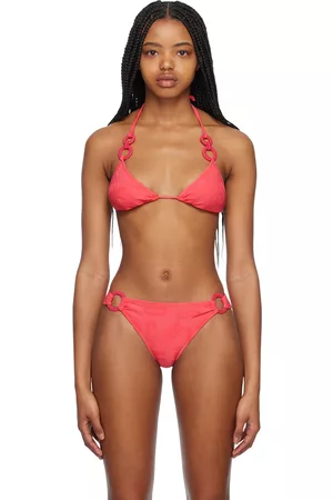 Moschino Women Bikini Tops - Pink Halter Bikini Top