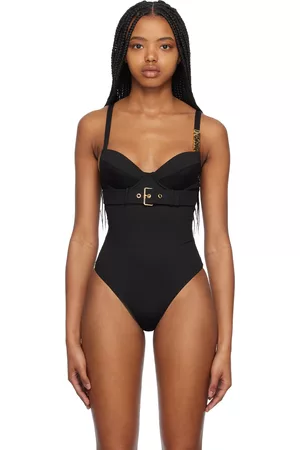 Moschino Women Swimsuits - Black Buckle One-Piece Swimsuit