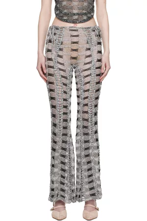 Isa Boulder Women Sweats - Gray Split & Tear Lounge Pants