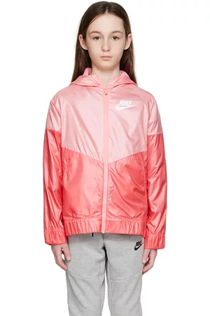 Nike Sports Jackets - Kids Pink Sportswear Windrunner Big Kids Jacket