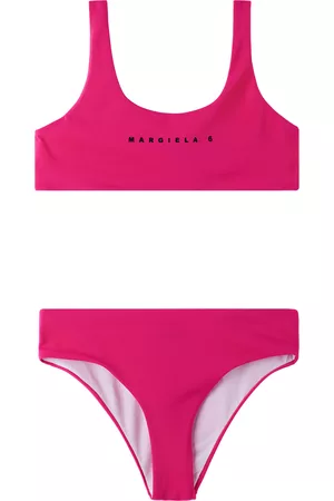 Maison Margiela Girls Bikinis - Kids Pink Printed Bikini