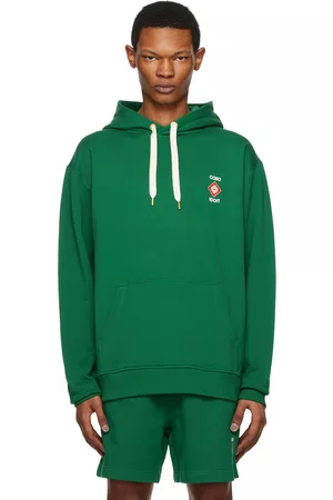 Casablanca Men Hoodies - Green 'Casa Sport' Hoodie