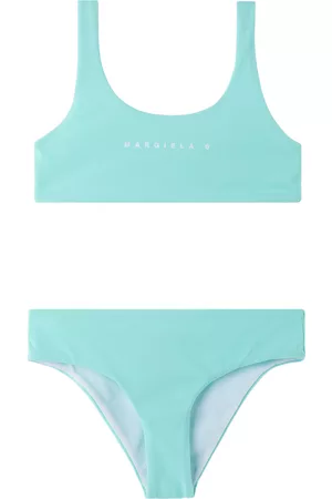 Maison Margiela Girls Bikinis - Kids Blue Printed Bikini