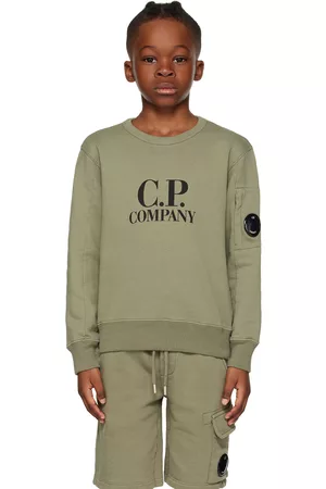 C.P. Company Sweatshirts - Kids Green Basic Sweatshirt