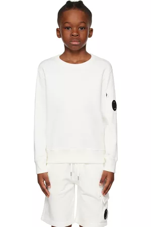 C.P. Company Sweatshirts - Kids White Basic Sweatshirt