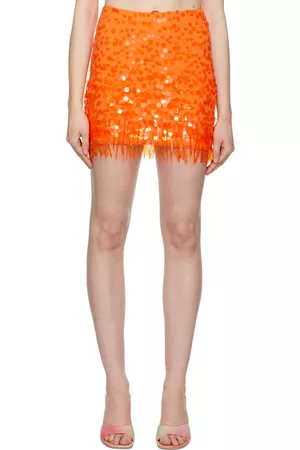 Staud Women Mini Skirts - Orange Rebecca Miniskirt