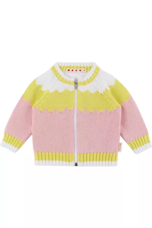 Marni Sweaters - Baby Pink & Yellow Color Block Sweater