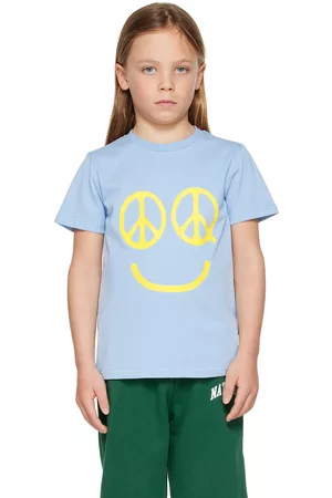 Museum Of Peace & Quiet T-Shirts - SSENSE Exclusive Kids Blue Smiley T-Shirt