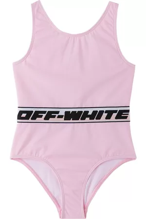 OFF-WHITE Girls Swimsuits - Kids Pink Band One-Piece Swimsuit