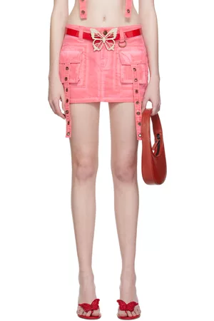 BLUMARINE Women Mini Skirts - SSENSE Exclusive Pink Miniskirt