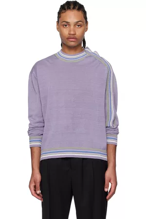Kiko Kostadinov Men Turtleneck Sweaters - Purple Ria Turtleneck