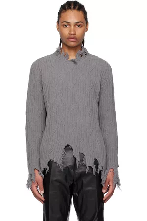 Kiko Kostadinov Men Turtleneck Sweaters - Gray Cedid Turtleneck