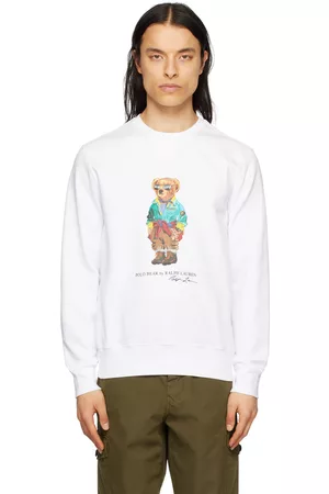 Ralph Lauren Men Sweatshirts - White Polo Bear Sweatshirt