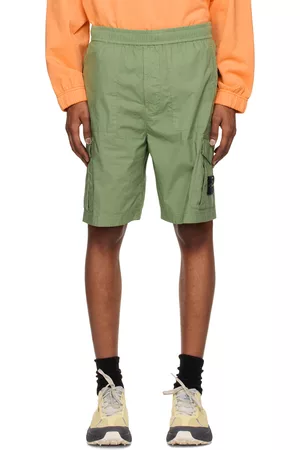 Stone Island Men Shorts - Green Patch Shorts
