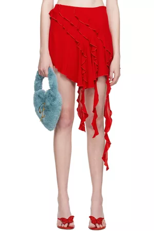 BLUMARINE Women Mini Skirts - Red Ruffle Miniskirt