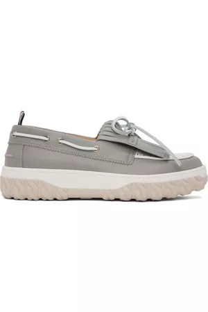 Thom Browne Men Loafers - Gray Kilted Loafers