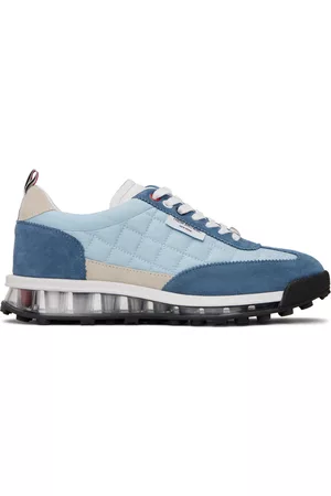 Thom Browne Men Sports Equipment - Blue Quilted Tech Runner Sneakers