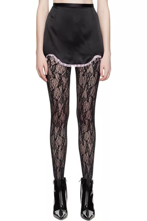 PRISTINE Women Mini Skirts - Black & Pink Darted Miniskirt