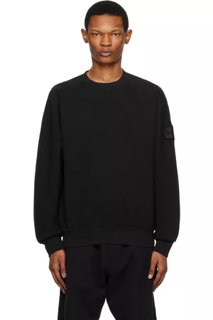 Stone Island Men Sweatshirts - Black Patch Sweatshirt