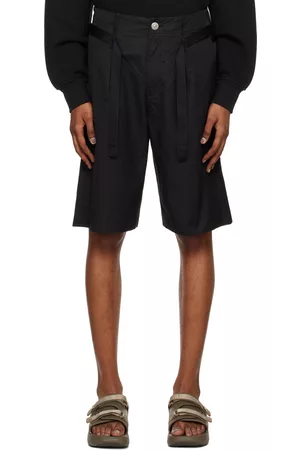 Stone Island Men Shorts - Black Belted Shorts