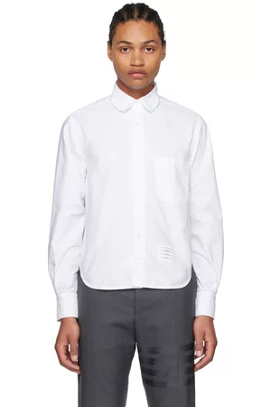Thom Browne Men Shirts - White Patch Shirt