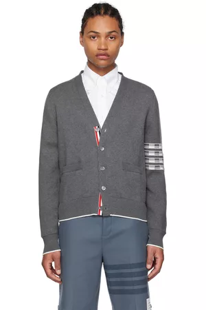 Thom Browne Men Sweatshirts - Gray Hector Cardigan