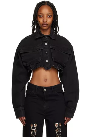 Lado Bokuchava Women Denim Jackets - Cropped Denim Jacket