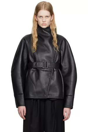 LVIR Women Leather Jackets - High-Neck Faux-Leather Jacket