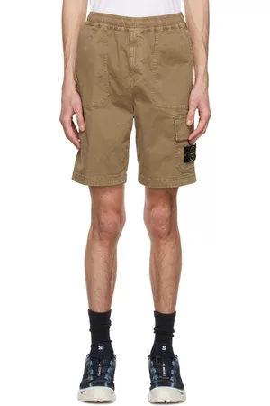 Stone Island Men Twill Shorts - Brown Patch Shorts