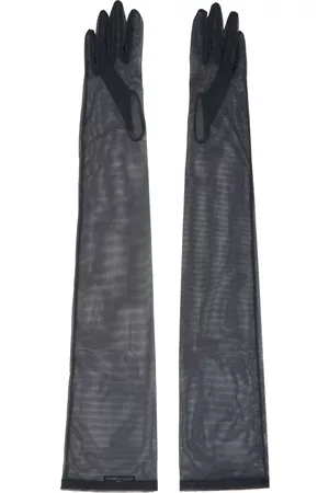Dolce & Gabbana Women Gloves - Gray Tulle Gloves