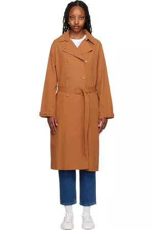 A.P.C. Women Trench Coats - Brown Irene Trench Coat