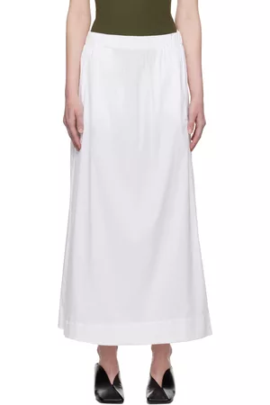 Max Mara Women Maxi Skirts - White Ricetta Maxi Skirt