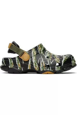 Crocs Clogs - Kids Black All-Terrain Camo Clogs