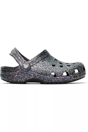 Crocs Clogs - Kids Black Classic Glitter Clogs