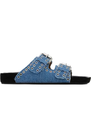 Isabel Marant Women Buckle Sandals - Blue Lennyo Buckle Sandals