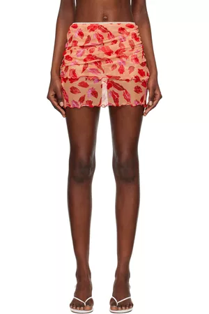 Marco Rambaldi Women Mini Skirts - Red Graphic Miniskirt