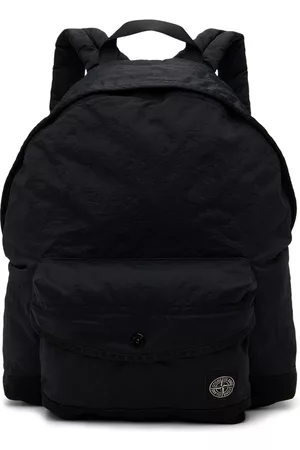 Stone Island Rucksacks - Kids Black Logo Patch Backpack