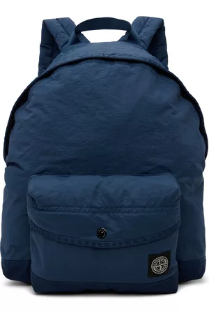 Stone Island Rucksacks - Kids Blue Logo Patch Backpack
