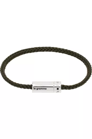 Le Gramme Men Bracelets - Green 'Le 7g' Nato Cable Bracelet