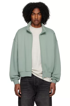 Essentials Men Fleece Jackets - Blue Full Zip Jacket