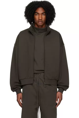 Essentials Men Fleece Jackets - Gray Full Zip Jacket