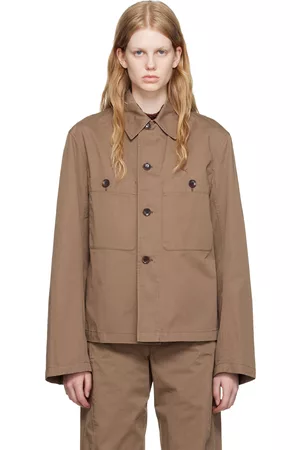 LEMAIRE Women Twill Jackets - Brown Military Jacket