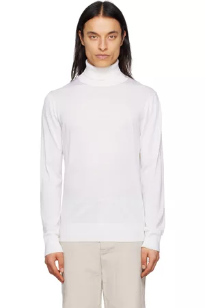 GABRIELA HEARST Men Turtleneck Sweaters - Off-White Jermaine Turtleneck