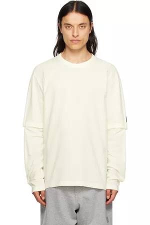 Y-3 Men Long Sleeved T-Shirts - Off-White Layered Long Sleeve T-Shirt