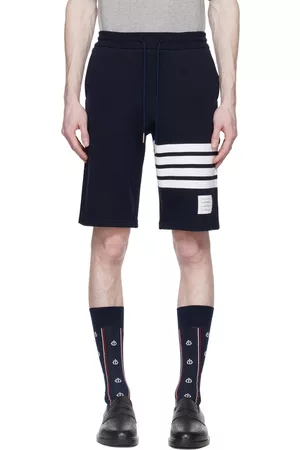 Thom Browne Men Shorts - Navy 4-Bar Shorts