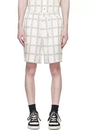 Emporio Armani Men Shorts - White & Black Drawstring Shorts