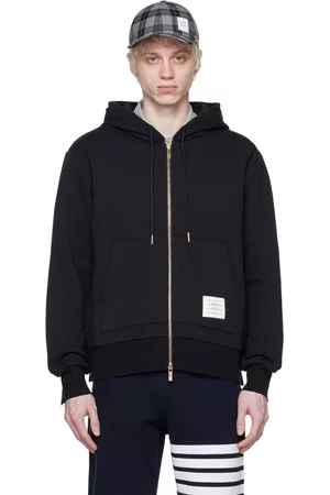 Thom Browne Men Hoodies - Navy Stripe Hoodie