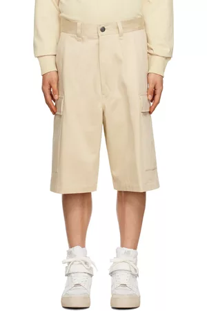 Ami Men Shorts - Off-White Cargo Pocket Shorts
