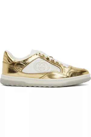 Gucci Women Sneakers - Gold & White MAC80 Sneakers