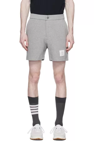 Thom Browne Men Shorts - Gray Patch Shorts